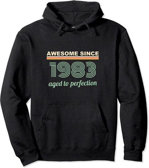 Discover Hoodie Unissexo Awesome 1983 Aged To Perfection