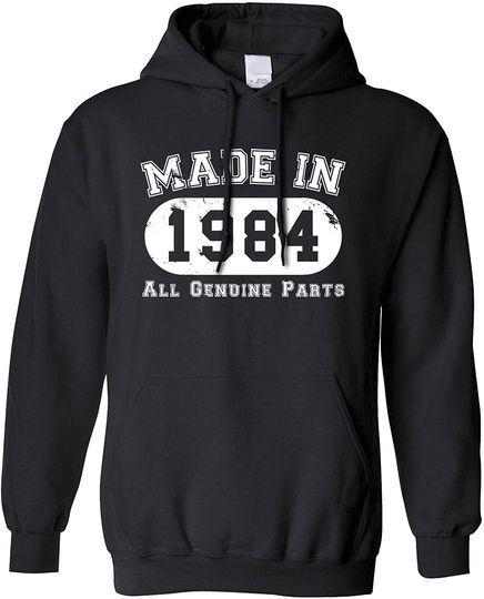 Discover Hoodie Unissexo Made In 1984 All Gendine Parts