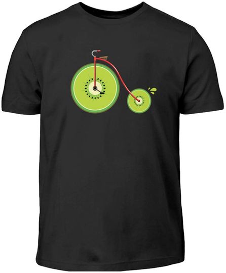 Discover T-shirt Unissexo Divertido com Bicicleta de Kiwi Vegano