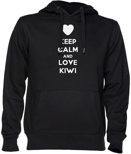 Discover Hoodie Unissexo Keep Calm And Love Kiwi