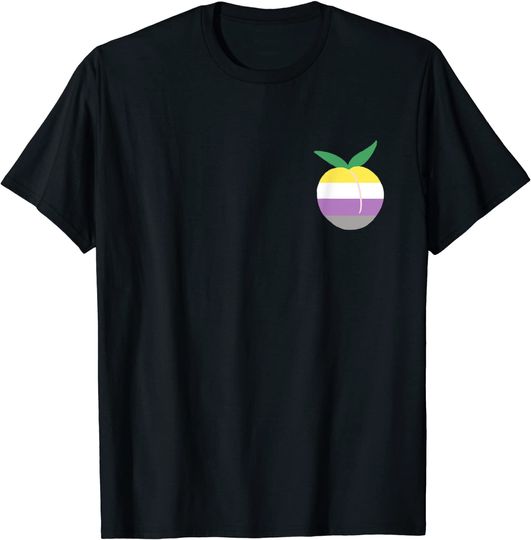 Discover T-shirt Unissexo com Pêssego Orgulho LGBT