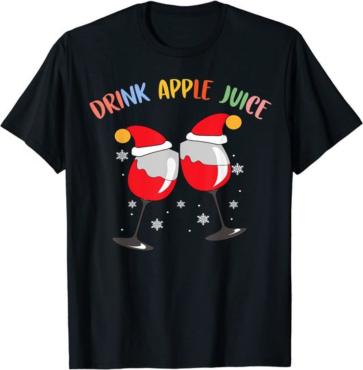 Discover T-shirt Unissexo Divertido Drink Apple Juice