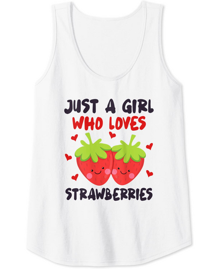 Discover Camisola sem Mangas Unissexo Just a Girl Who Loves Strawberries