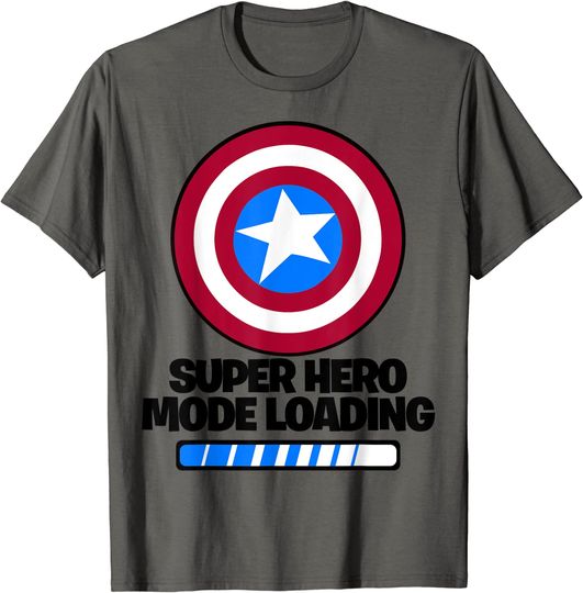 T-shirt Unissexo Captain America Hero Mode Loading