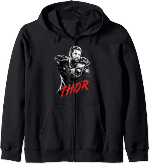 Discover Hoodie com Fecho-éclair Unissexo Endgame Thor