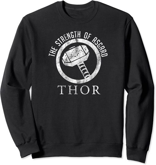 Discover Camisola de Mangas Compridas Unissexo Thor The Strength of Asgard