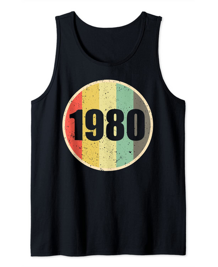 Discover Camisola Unissexo Sem Mangas com Distintivo Colorido 1980