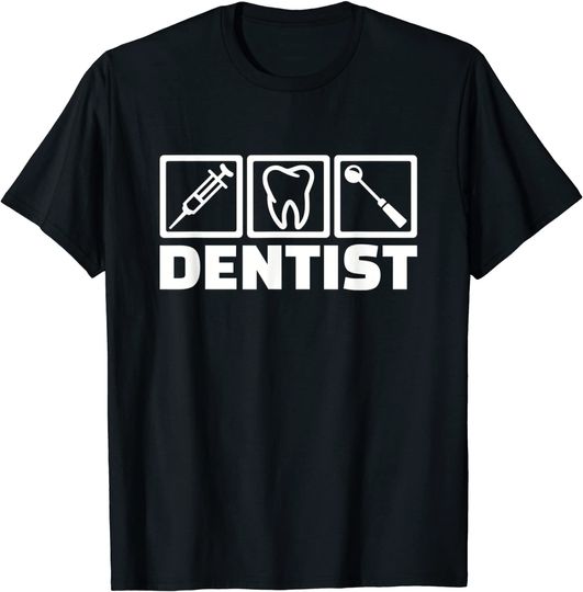 Discover T-shirt Unissexo Manga Curta Dentista