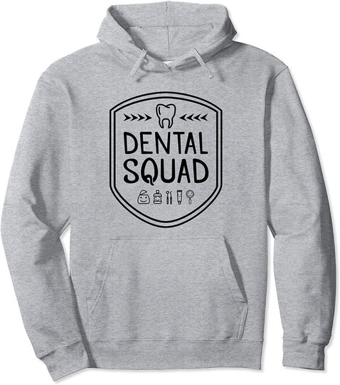 Discover Hoodie Unissexo com Distintivo Dental Squad
