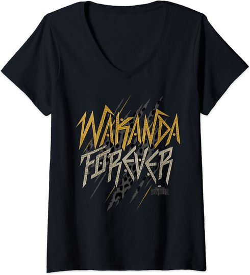 Discover T-shirt para Mulher Wakanda Forever Decote em V