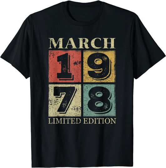 Discover T-shirt Unissexo Manga Curta March 1978 Limited Edition