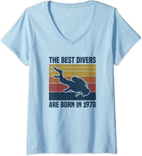 Discover T-shirt de Mulher com Decote Em V The Best Drivers Are Born In 1978