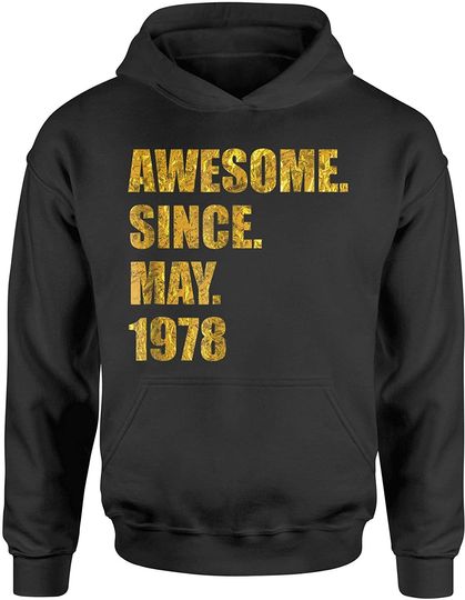 Discover Hoodie Unissexo Awesome Since May 1978