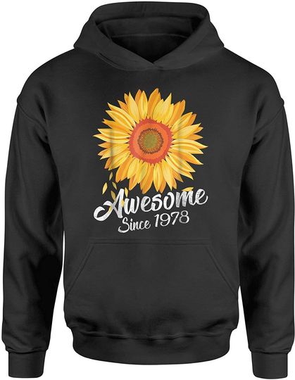 Discover Hoodie Unissexo Girassol Awesome Since 1978