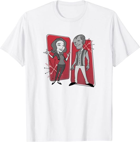 Discover T-shirt para Homem e Mulher Animado Wanda & Vision