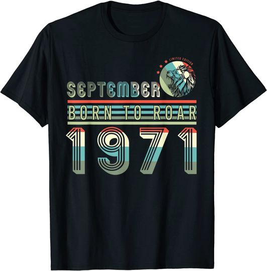 Discover T-shirt para Homem e Mulher Nascido em Setembro de 1971