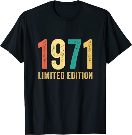 Discover T-shirt para Homem e Mulher 1971 Limited Edition Presente de Aniversário