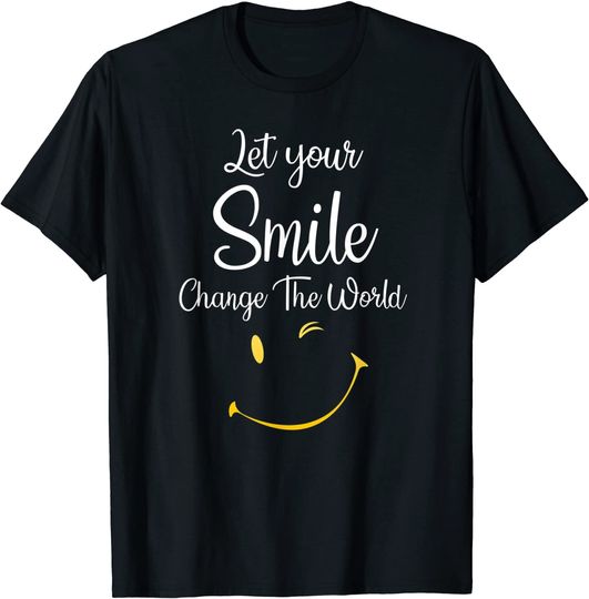 Discover T-shirt Unissexo Manga Curta Let Your Smile Change The World