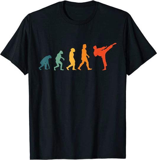Discover T-shirt para Homem e Mulher Artes Marciais Retro Evolução de Jiu Jitsu
