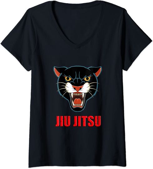 Discover T-shirt para Mulher com Jiu Jitsu Decote em V