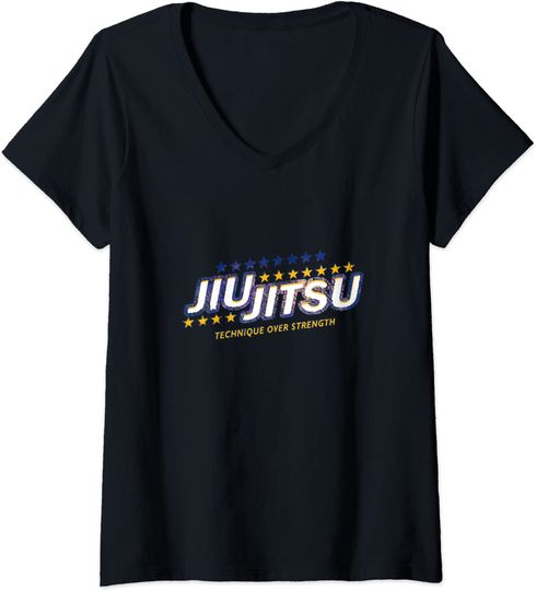 Discover T-shirt para Mulher Técnica Jiu Jitsu Decote em V