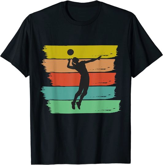 Discover T-shirt para Homem e Mulher Bola e Jogador de Voleibol