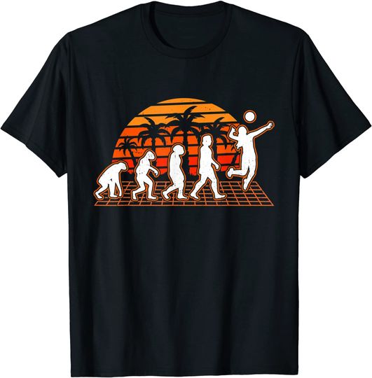 Discover T-shirt para Homem e Mulher Retro Vintage Revolução de Voleibol
