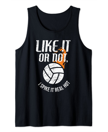 Discover Camisola sem Mangas Unissexo Voleibol Like It Or Not I Spike It Real Hot