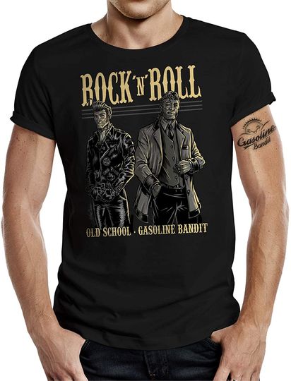 T-shirt para Homem Rock N Roll Old School