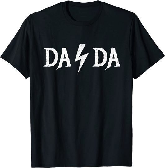 T-shirt para Homem e Mulher Rock N Roll Dada Presente no Dia dos Pais
