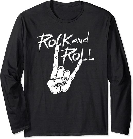 Camisola de Mangas Compridas Unissexo Signo de Rock And Roll