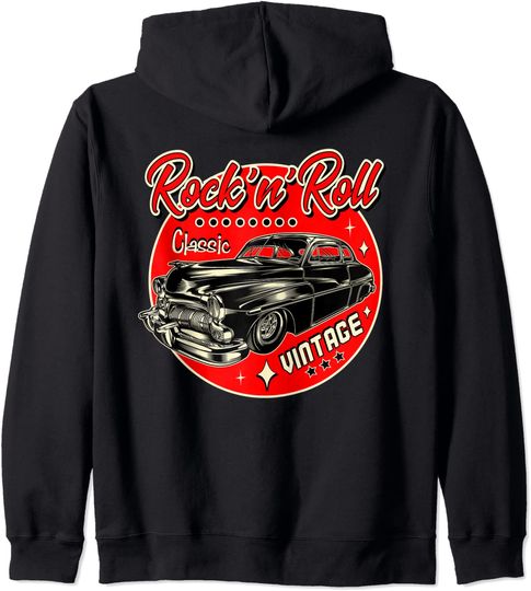 Discover Hoodie Unissexo Rock N Roll Carro Clássico