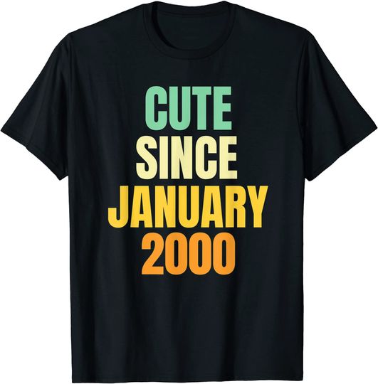 Discover T-shirt Unissexo Manga Curta Cute Since January 2000