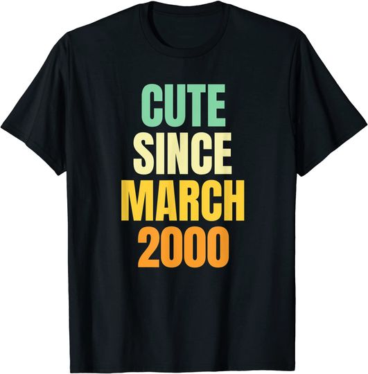Discover T-shirt Unissexo Manga Curta Cute Since March 2000