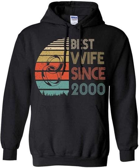 Discover Hoodie Unissexo Best Wife Since 2000