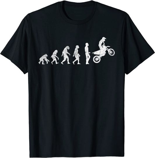 Discover T-shirt Unissexo Manga Curta Evolução de Motociclista