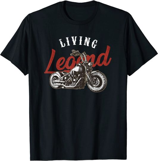 Discover T-shirt Unissexo Manga Curta Motociclista Living Legend