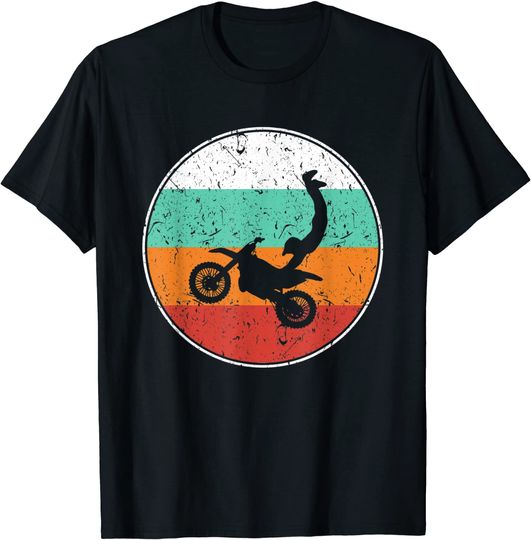 Discover T-shirt Unissexo Manga Curta Vintage Motociclista