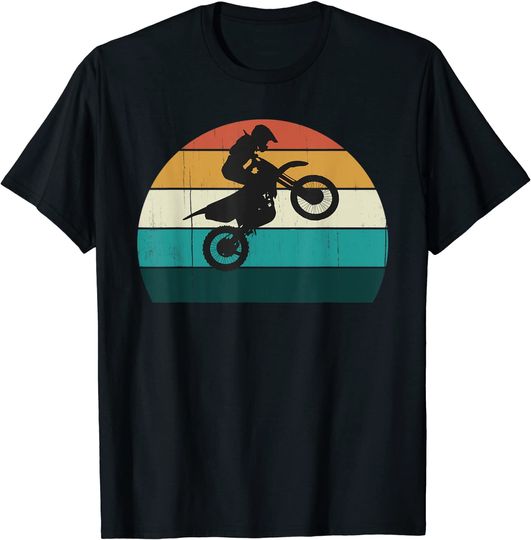 Discover T-shirt Unissexo Manga Curta Estilo Retrô Motociclista Na Corrida