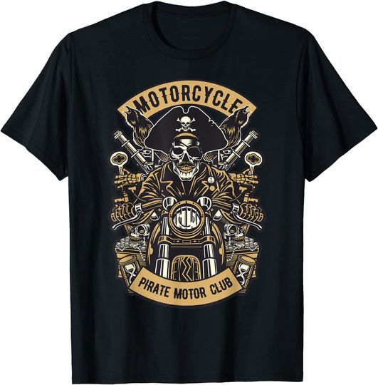 Discover T-shirt Unissexo Manga Curta Motociclista Terror