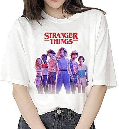 Discover T-shirt para Mulher com Estampa de Stranger Things