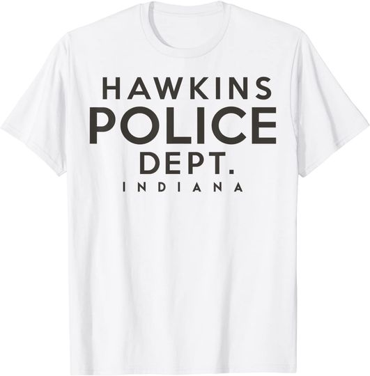 Discover T-shirt para Homem e Mulher Hawkins Police
