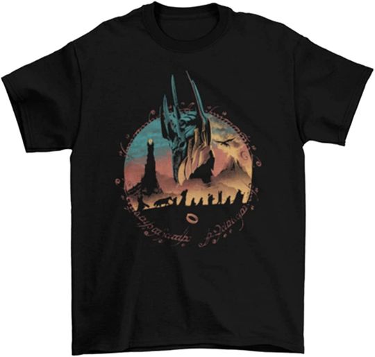 T-shirt para Homem e Mulher Sauron Lord of The Rings