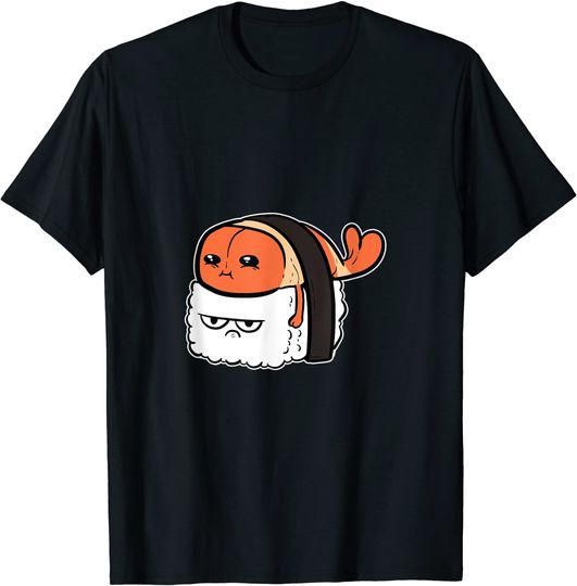 Discover T-shirt para Homem e Mulher Divertido Sushi Hug Anime