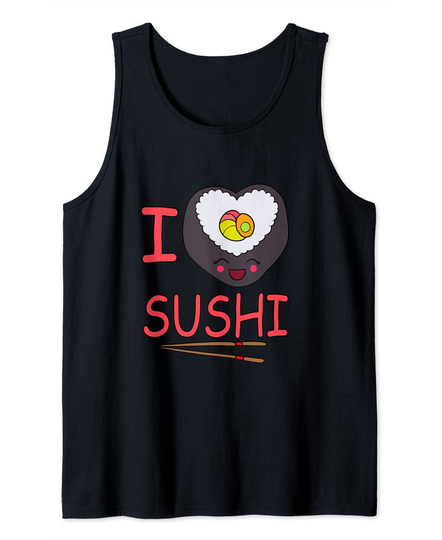 Discover Camisola sem Mangas Unissexo Amo Sushi