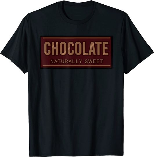 Discover T-shirt para Homem e Mulher Chocolate Naturally Sweet