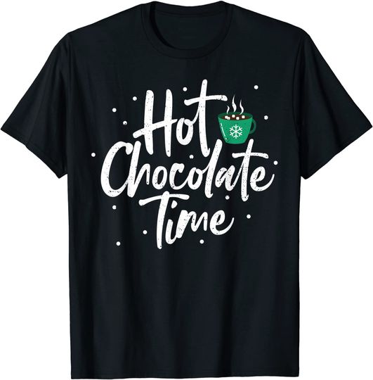Discover T-shirt para Homem e Mulher Hot Chocolate Time