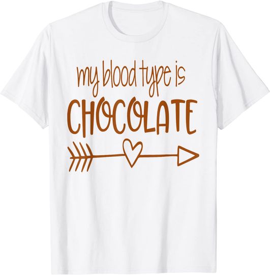 Discover T-shirt Unissexo My Blood is Chocolate