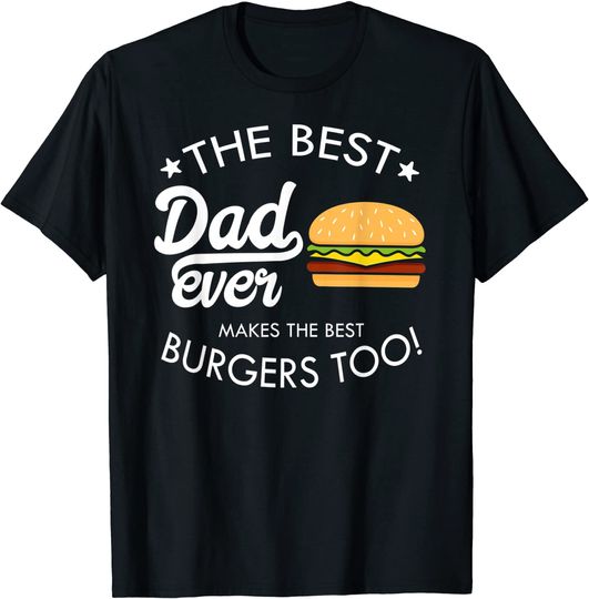 Discover T-shirt para Homem e Mulher O Melhor Pai de Todos Amante de Hambúrguer