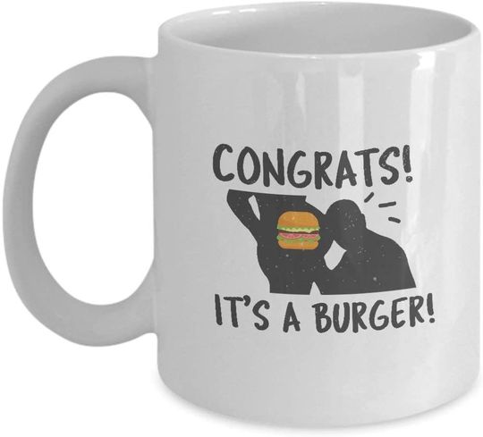 Caneca de Cerâmica Clássica Congrats It’s a Burger
